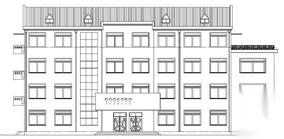 某四层铁路站调楼建筑方案图