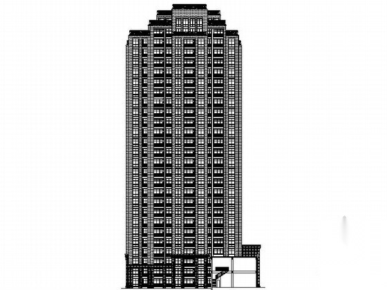 [河南]某居住区二十六层沿街商住楼建筑施工图