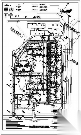重庆某小区综合管网总平面图