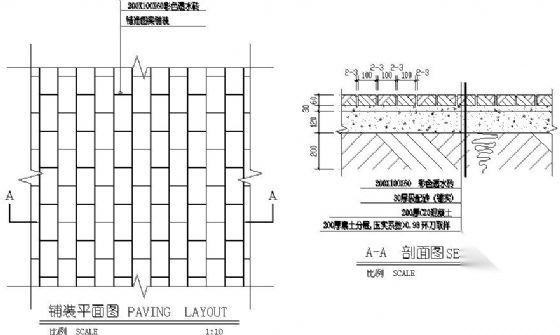 透水砖铺装做法