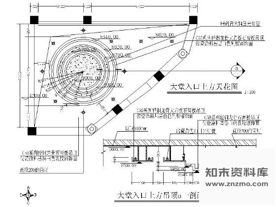 图块/节点酒店大堂入口节点大样图