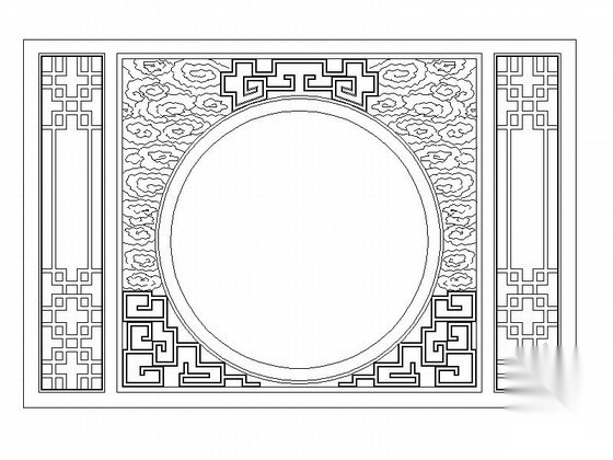中式隔断CAD图块