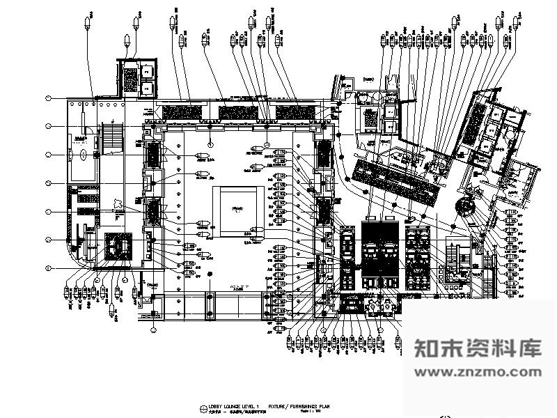 施工图北京某饭店大堂室内装修图