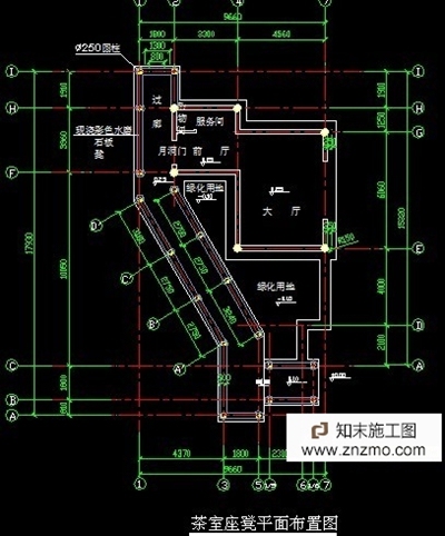 茶室施工图 cad2007 平层