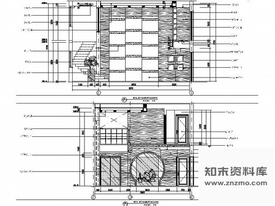 图块/节点双层客厅装修立面图