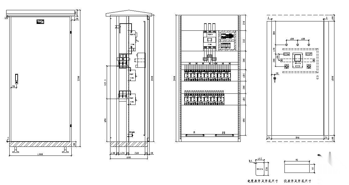 不锈钢户外配电箱大样图