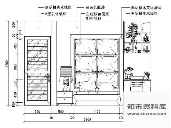 图块/节点21个卧室立面图