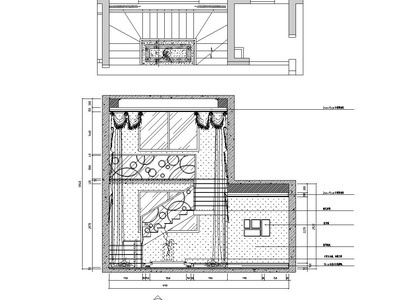 欧式风格200㎡跃层公寓四室两厅施工图设计