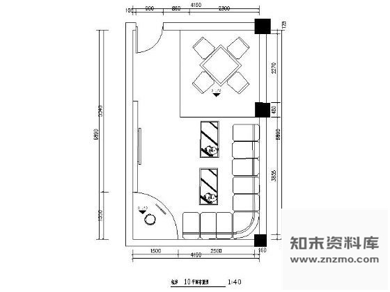 图块/节点28㎡商务包房立面图