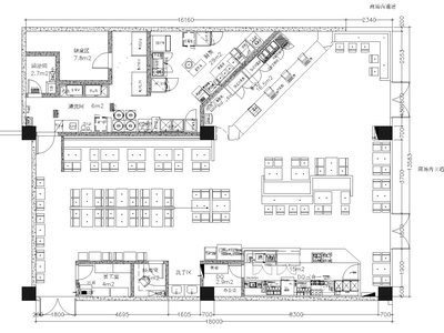 [北京]242㎡吉野家快餐厅室内施工图+效果图