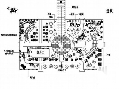 广元市某小区绿地规划设计施工图