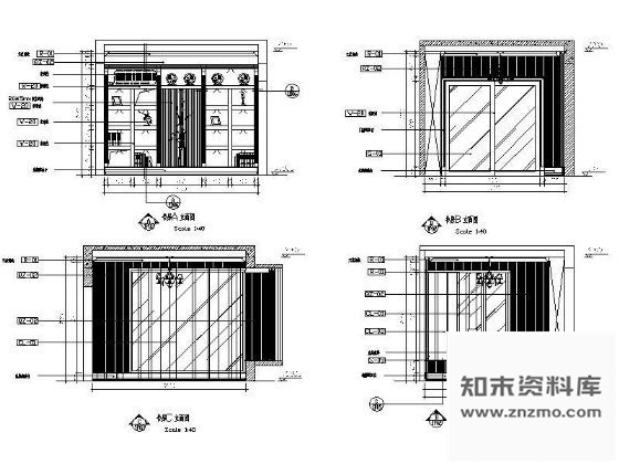 图块/节点书房立面设计图