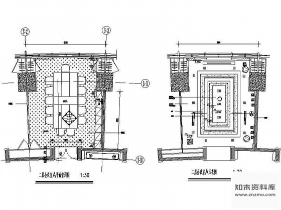 施工图上海两套会议室装饰装修图