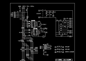 带降压电阻-星三角启动原理图CAD图纸