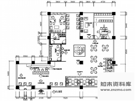 施工图四川复合型生活之城现代风格售楼中心室内装修施工图含效果