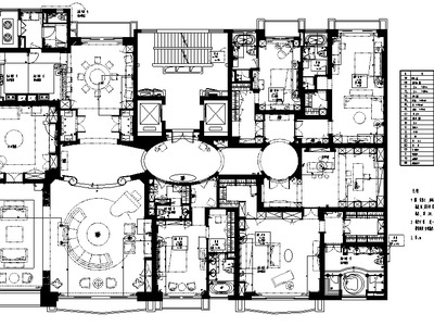 [北京]邱德光星河湾A3型样板房平面配置施工图（附实景图... 平层