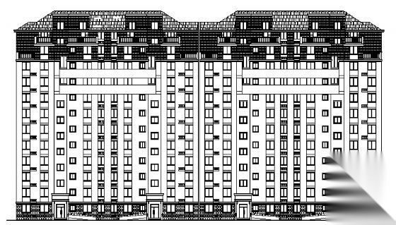 某十二层住宅楼建筑方案图