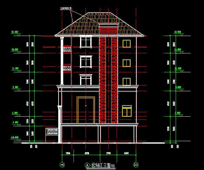 错层别墅建筑结构施工图