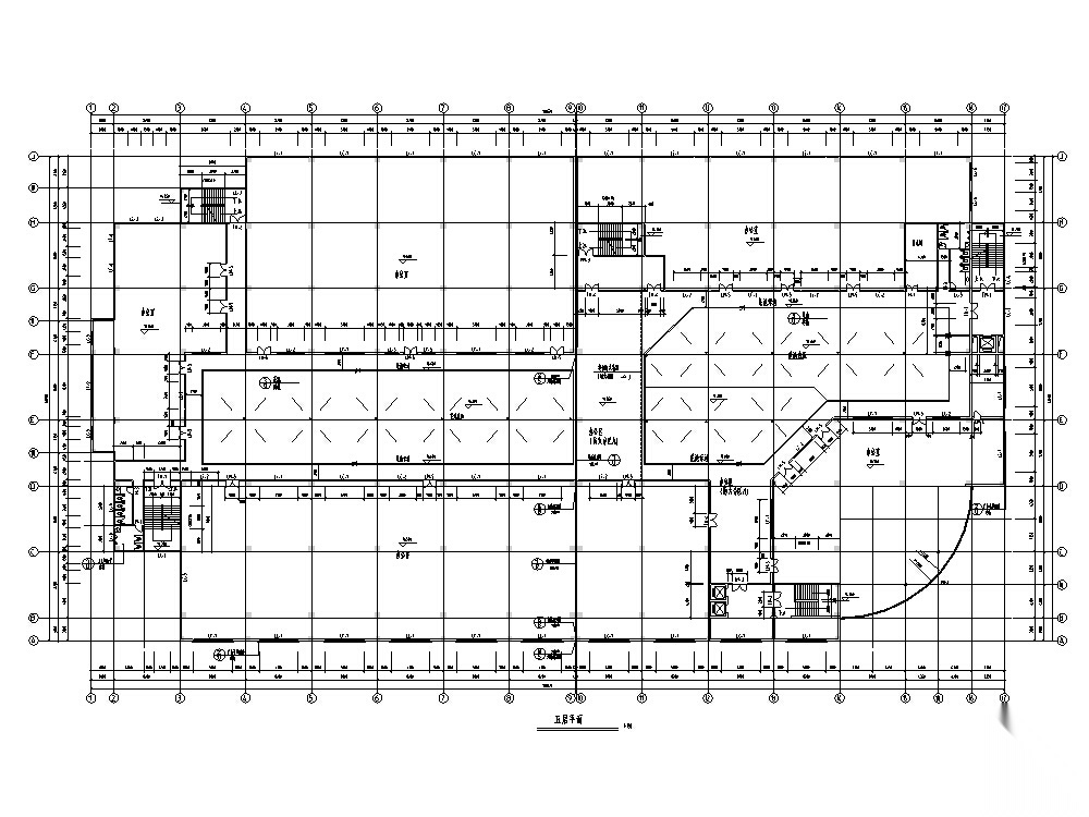 现代多层商业大厦建筑设计方案施工图CAD