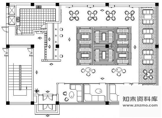 施工图某茶吧装修图