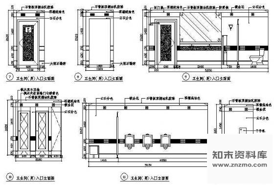 图块/节点男卫生间立面图