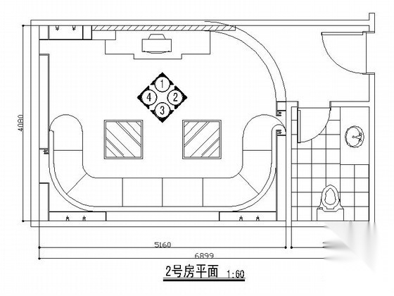 夜总会A型包房室内装修图