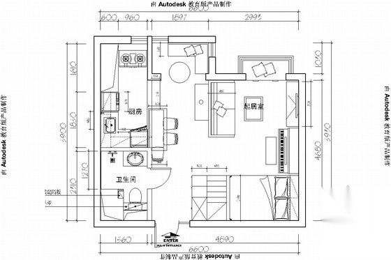 [北京]生态大社区内高档精品住宅现代风格一居室装修图