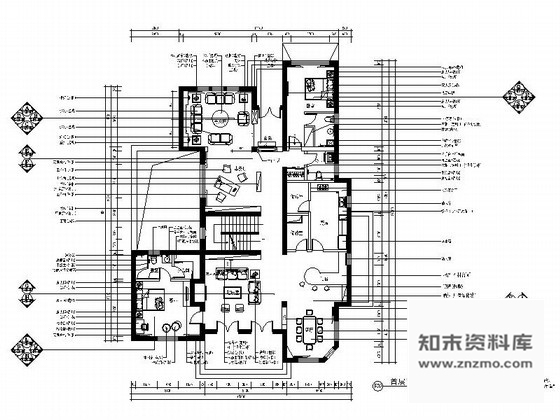 施工图北京经典双层别墅装修图含示意效果