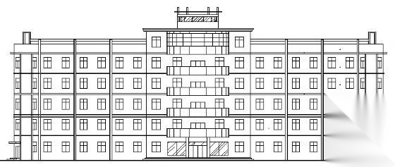 V型的新办公楼建施图