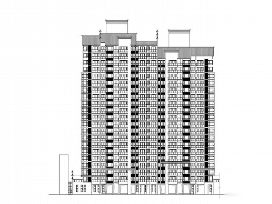 [常州]某二十一层一梯四、中式住宅楼建筑施工图