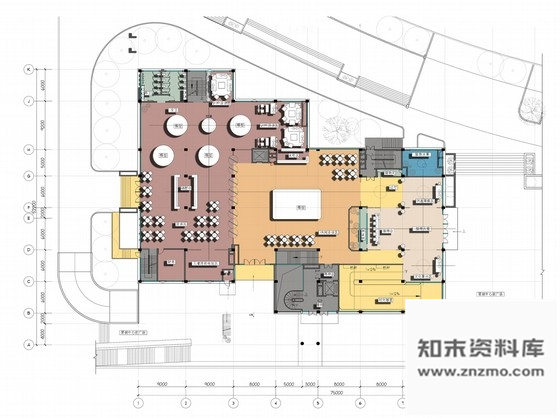 施工图广东时尚现代中式风格营销中心室内设计方案