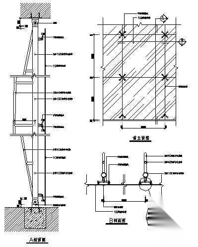 玻璃幕墙大样图