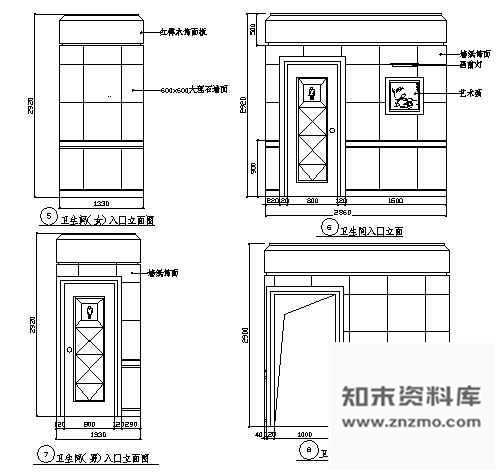 图块/节点卫生间入口立面图