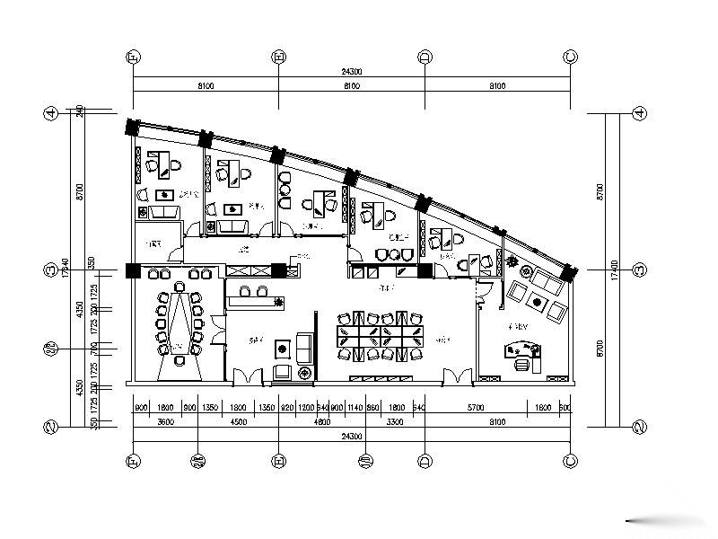 [山东]某有限公司办公室设计施工图（含效果图）