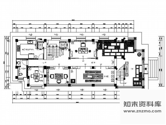 施工图原创中式复古风格茶餐私人会所室内施工图推荐！