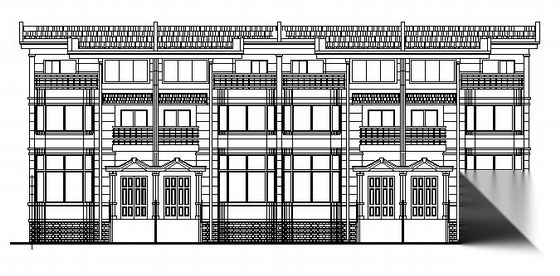 某三层联排别墅建筑施工图