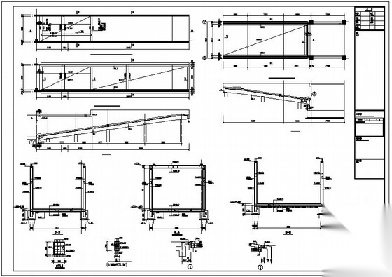 某大厦地下车库坡道节点构造详图 混凝土节点