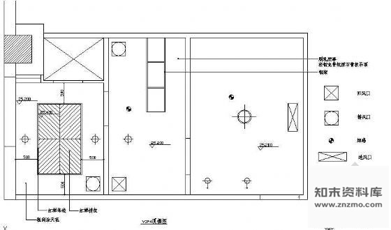 图块/节点VIP房顶棚平面图