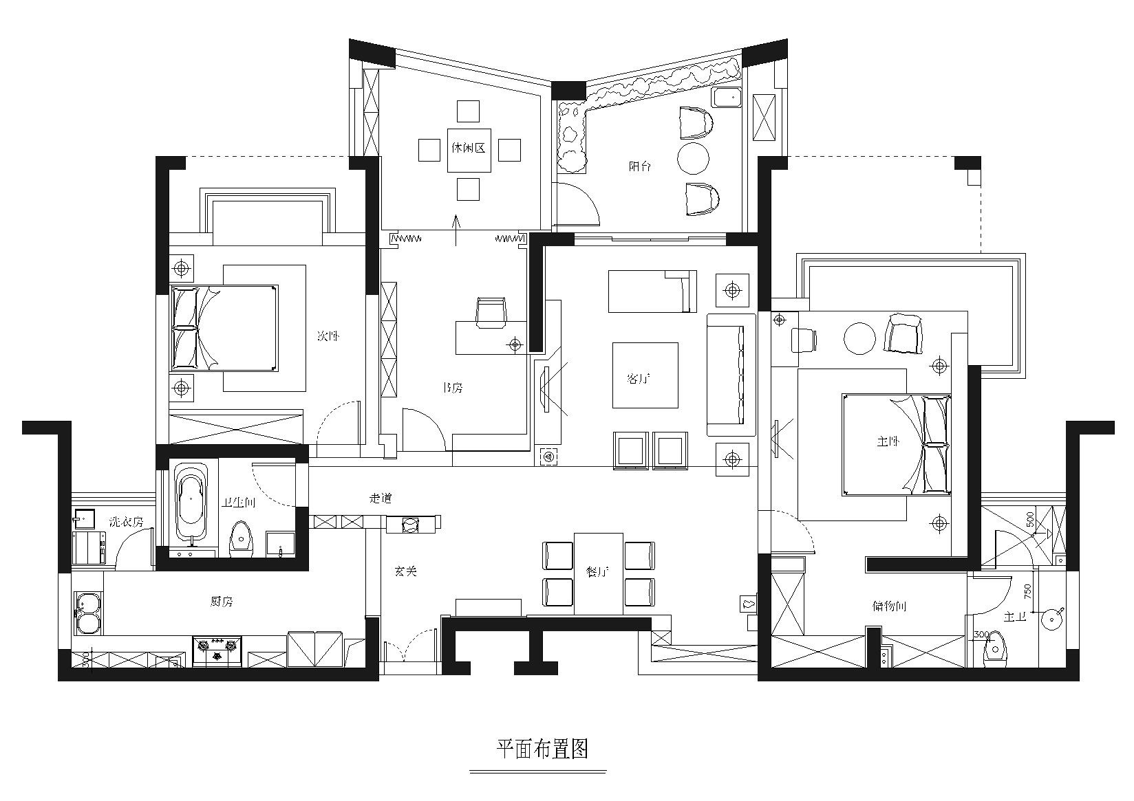 [苏州]苏州雅戈尔未来城样板间全套施工图 平层