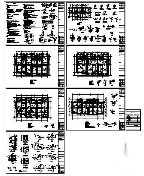 某地上三层地下一层砖混别墅结构设计图