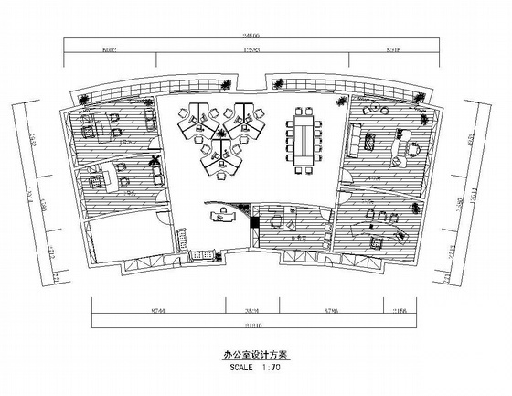 某弧形办公楼方案图