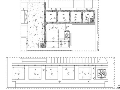 湖南中式260㎡两套三房两厅住宅装修施工图 平层