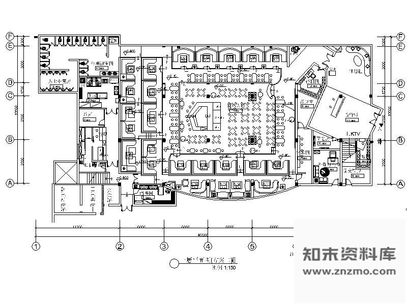 施工图江苏800㎡现代酒吧空间装修图