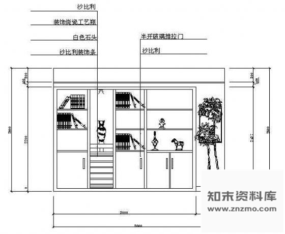 图块/节点书房立面图