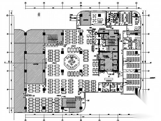 [福州]中国知名保险公司办公室装修施工图（含高清效果图...