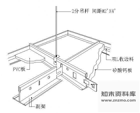 图块/节点600mmx600mm矽酸钙板天花图