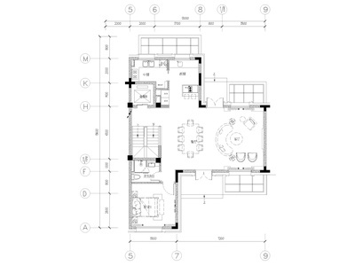 [上海]523㎡三层四居简欧别墅样板间施工图