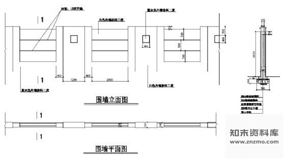 图块/节点围墙详图