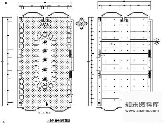 施工图会议室装饰图