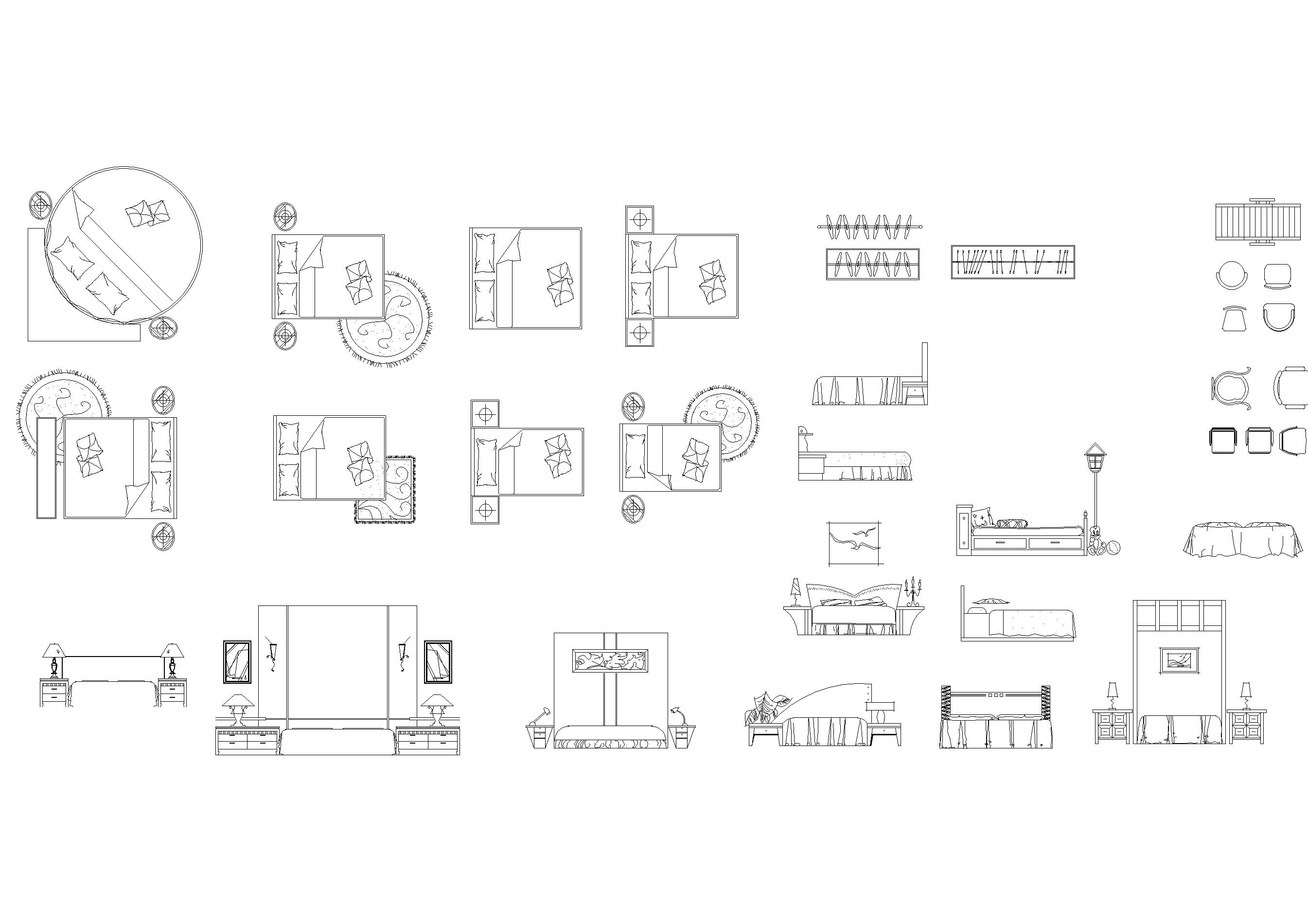 家具家私 交通工具 植物等CAD图块